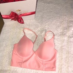 Pink bralette.